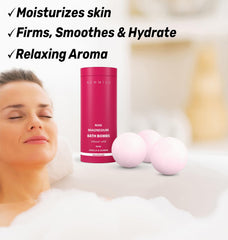 Bomba de baño New Miuz jazmín rosa ideal para ritual relajante floral.