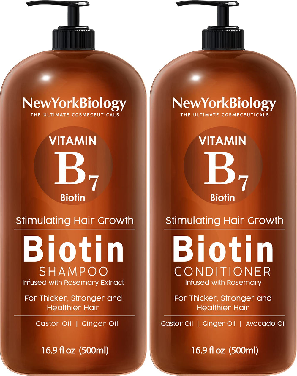 New York Biology Biotina Champú botella muestra fortalecimiento capilar