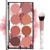 NewBang paleta rubores 8 colores, acabado mate suave para un aspecto natural.