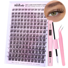 Newcally kit racimos pestañas naturales, volumen suave para la mirada