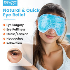 NEWGO mascarilla ocular fría lista para dormir con efecto calmante.