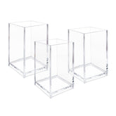Newkita porta brochas acrílico transparente para escritorio organizado.