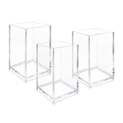 Newkita porta brochas acrílico transparente para escritorio organizado.