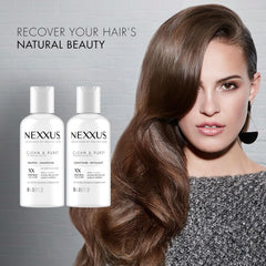 Nexxus elastin protein and marine minerals label emphasizing premium ingredients