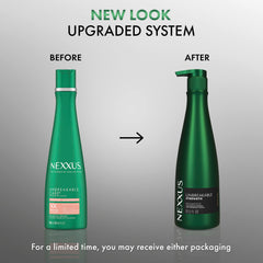 Aplicación en cuero cabelludo de Nexxus Unbreakable Care Shampoo, sensación fresca y purificante.