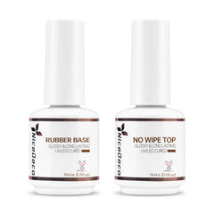 Nicedeco: set completo de base y gel superior para manicuras duraderas.