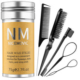 NICEMOVIC barra cera cabello compacta para peinado rápido y definido