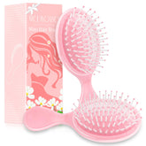 NICEMOVIC cepillo mini mojado rosa frente, fácil de llevar en bolso