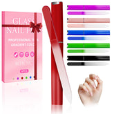 NICEMOVIC lima de cristal con estuche, ideal para manicura precisa en casa