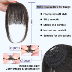 Niceone Hair borde delgado plumoso para marco facial sutil