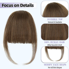 Niceone Hair flequillo discreto, clip seguro y sin dañar el cabello.