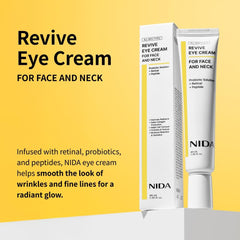 NIDA Revive Eye Cream pump in action for easy, precise daily application