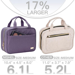 NISHEL Trousse de toilette avec fenêtre transparente facilitant le contrôle de sécurité.