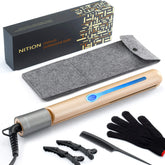 Plancha NITION cerámica tourmalina con pantalla de cristal para deslizamiento suave