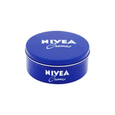 NIVEA crema hidratante alemana en lata metálica para rostro y manos, hidratación diaria.