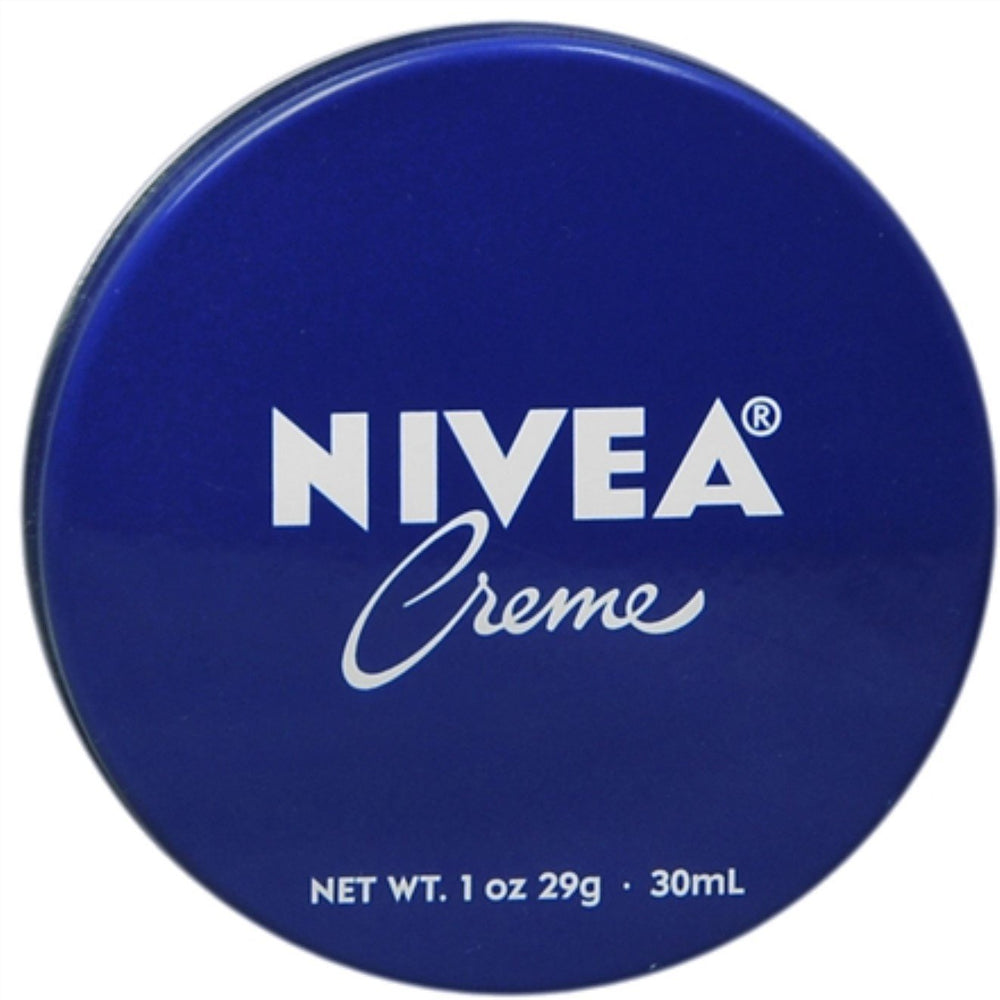 NIVEA Creme en lata de 1 oz para hidratación rápida de piel seca.