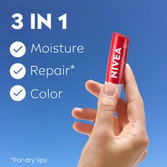 NIVEA Cuidado labial fruta fresa: mezcla de aceites y vitaminas para nutrir