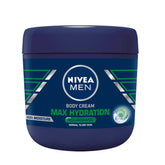 Crema corporal NIVEA Men Max Hydration en bote, hidratación duradera para piel de hombre