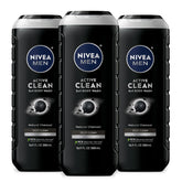 NIVEA MEN botella limpiador con carbón activado para limpieza profunda.