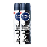 NIVEA Men Invisible Negro y Blanco Original, lata de 150 ml con protección de 48 h y fragancia fresca.
