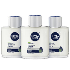NIVEA MEN Sensitive Post Shave Balm en botella, hidratación suave tras el afeitado.