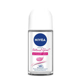 NIVEA Natural Glow Desodorante en Rodillo, botella de 50 ml para uso diario.