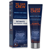 NO HAIR CREW crema depilatoria íntima para hombres, depilación suave en piel sensible
