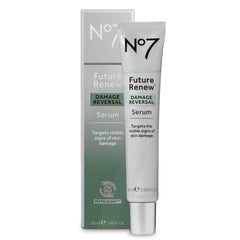 No7 Future Renew Serum con gotero para aplicación precisa y absorción rápida.