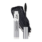No7 Lash Impact Máscara con aplicador cono grande facilita aplicación suave y definida.