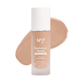 No7 Restaurar Renovar base líquida Calico: botella para aplicación precisa.