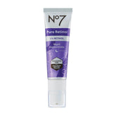 No7 Retinol Puro 1% en bote de 30 ml para uso nocturno.