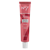 No7 Restore & Renew sérum: botella en primer plano, aporta hidratación profunda para rostro y cuello.