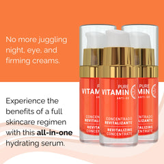 Noche Y Dia Serum Vitamina C, aplicación suave en la piel para una textura más uniforme.