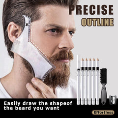 Noerrors lapiz barbero blanco guia barba para contorno definido.