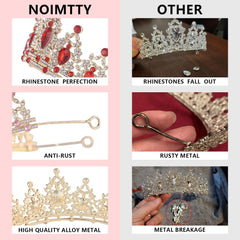 NOIMTTY tiara-bodas-cristales-brillantes: toque elegante para novias y celebraciones