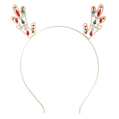 Diadema Noonhorse Reno Navidad dorada vista frontal para fiestas