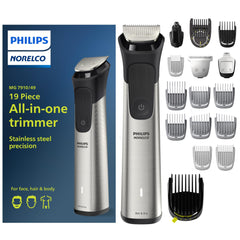 Norelco Multigroom 7000 para barba con corte preciso para un acabado limpio.