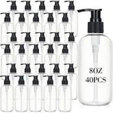 Norme botellas vacías con bomba de 8 oz, transparentes y adecuadas para cosméticos y viaje