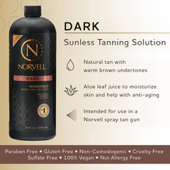 Norvell Premium Spray Tan Dark: bronceado natural con tono profundo para pieles cálidas