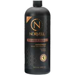 Norvell Premium Spray Tan doble oscuro, botella lista para aplicación profesional y uniforme.