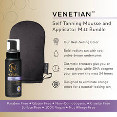 Norvell Venetian: mousse avec bronzer pour une couleur uniforme à l’application.