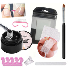 NovaCharm kit reparación de uñas con envolturas de fibra para mayor resistencia.