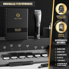 Novah Grooming pantalla digital informa velocidad y potencia de la máquina.
