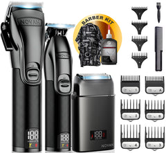 NOVAH Grooming: conjunto profesional de cortapelos para barberos, cortes precisos.