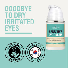 NOVEHA crema para ojos sensibles, aplicador, facilita la aplicación suave sin irritación.