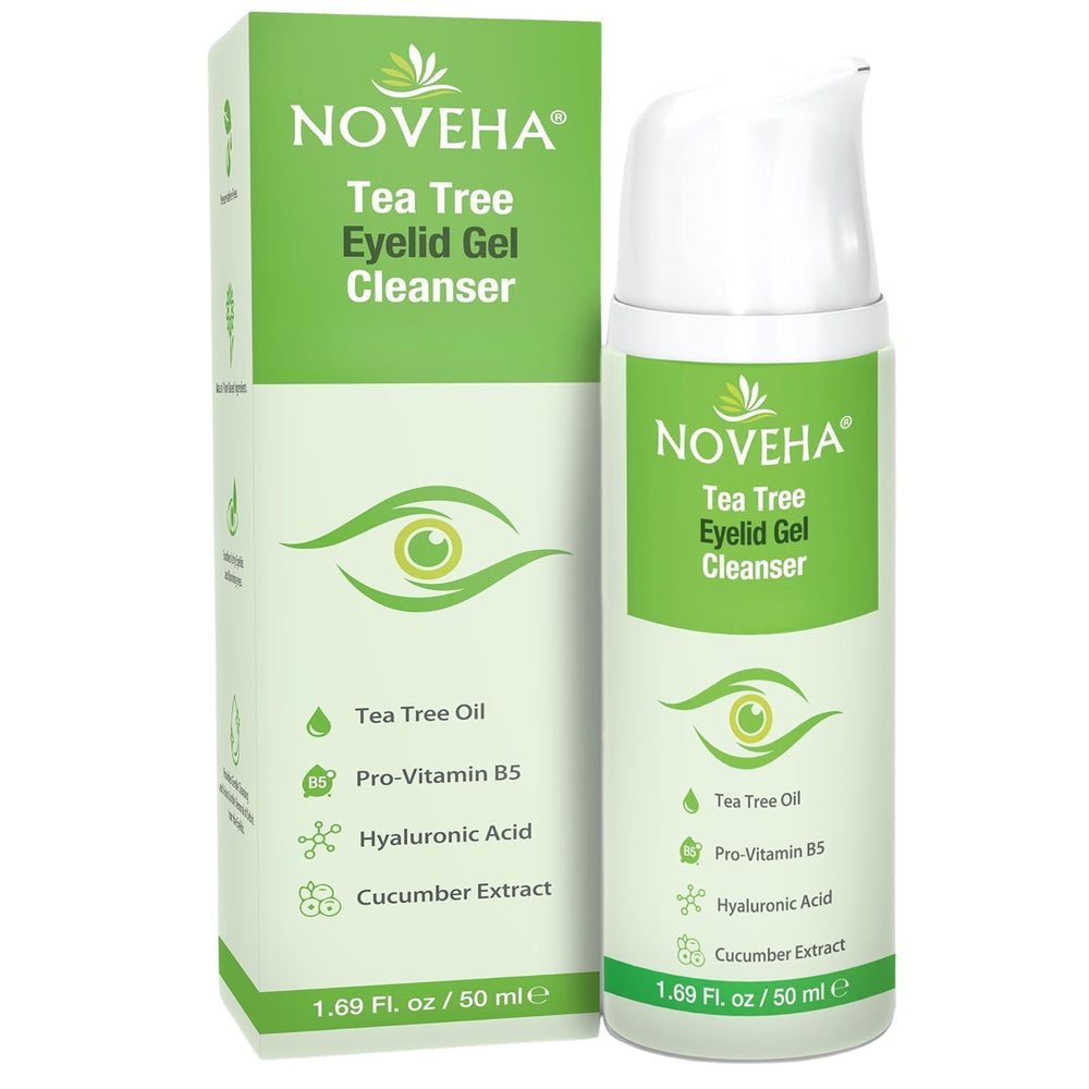 NOVEHA gel limpieza parpados 50ml, limpieza suave para ojos irritados