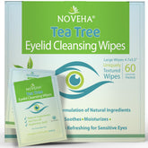 NOVEHA toallitas ojos árbol de té, empaque individual para limpieza suave