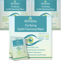 NOVEHA: toallitas para párpados y pestañas, limpieza suave para ojos sensibles