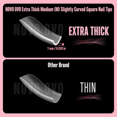 NOVO OVO extensión de uñas clara, compatible con gel, acrílico y polvo de inmersión