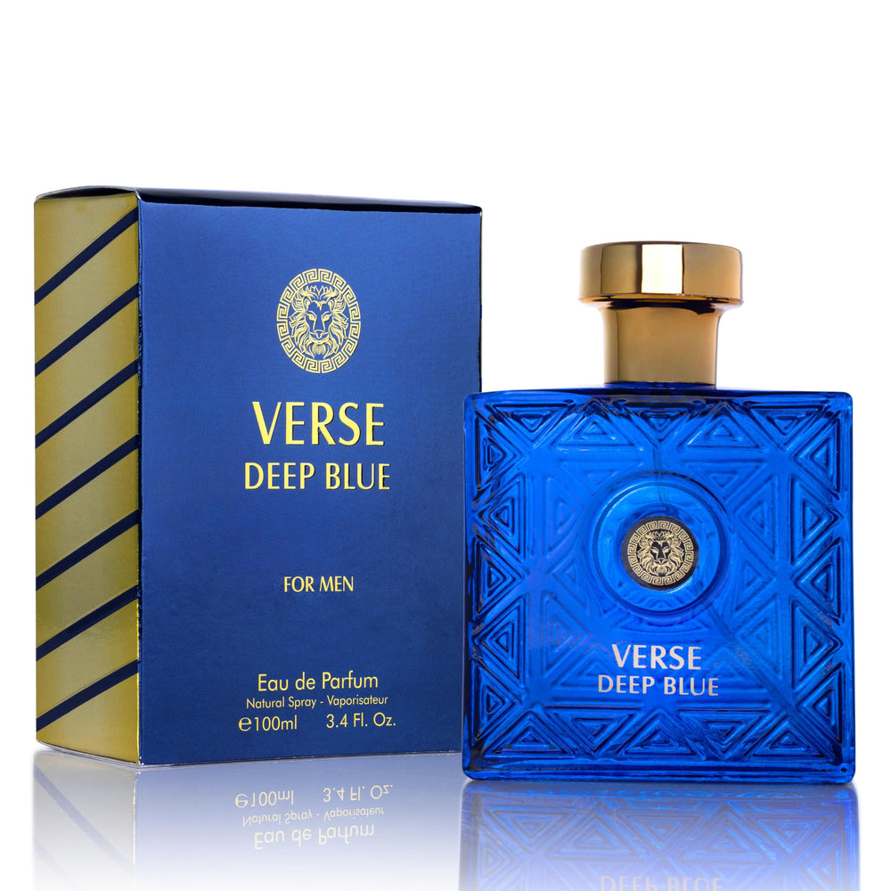 NovoGlow Verse Deep Blue: botella elegante, ideal para uso diario y presencia confiada.